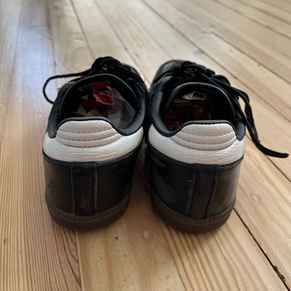 Adidas Samba Classic Black White Gum Leather Kids Soccer Shoes IF1945 Youth 2.5 - Picture 4 of 10